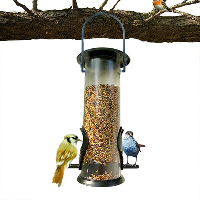 Pet Bird Feeder Feed Station Hanging Garden Plastic Birds Food Dispenser Feeders Outdoor Tree Garden Decoration