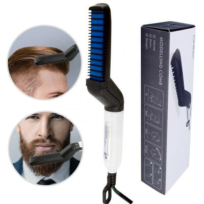 Hair Straightener Men Multifunctional Comb Curling Electric Brush Professional Hair Comb Brush Beard Straightener Hair Curler Fast Heating Styling Tools