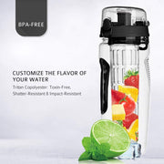 1000ml Water Fruit Bottle BPA Free Plastic Sport Fruit Infuser Water Bottles With Infuser Juice Shaker Drink Bottle Of Water